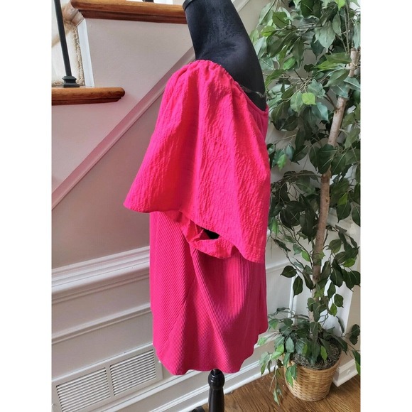 Ava & Viv Womens Pink Solid Cotton Short Sleeve Scoop Neck Top Blouse Size 4X - Picture 5 of 11